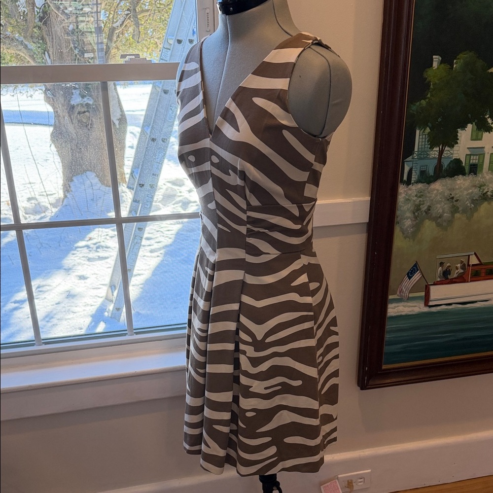 Limited edition London Issa designer Banana Republic Zebra Print Mini Dress